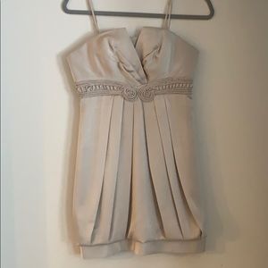 BCBGMaxAzria Strapless Champagne Dress - Size 4